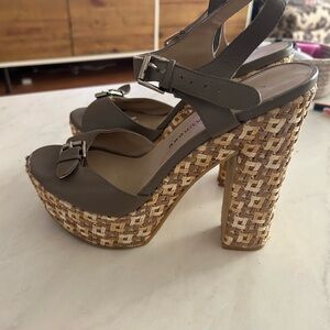 Stylish Taupe Platform Sandals
